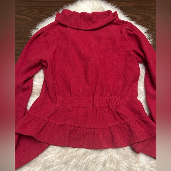 Anthropologie HWR Red Ruffled Jacket - Picture 9 of 16